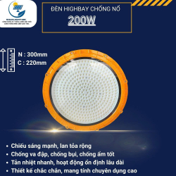 Đèn LED Chống Cháy Nổ Công Nghiệp SINOL MK - 200W
