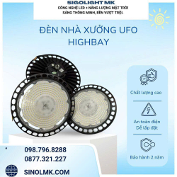 Đèn LED UFO nhà xưởng công suất 100W - SINOL MK Ánh sáng siêu sáng, tiết kiệm điện